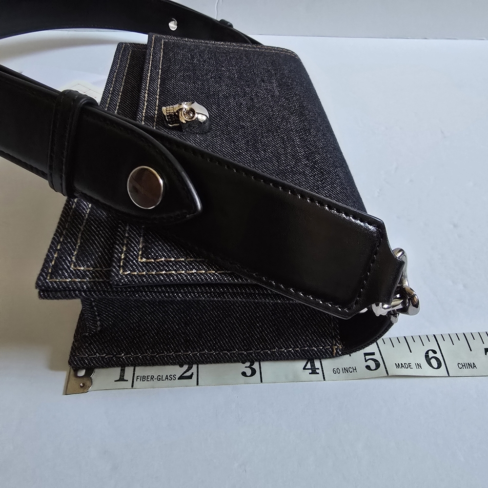 Alexander McQueen Skull Denim Crossbody Bag - Picture 13 of 14